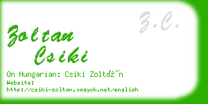 zoltan csiki business card